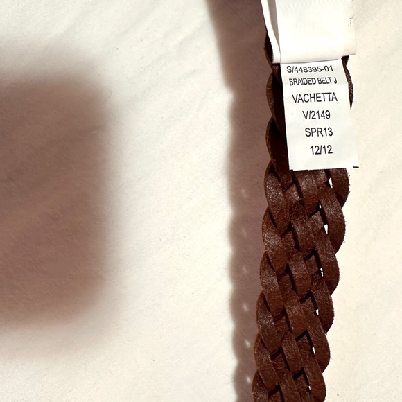 GAP Vachetta Braided Leather Brass Buckle Belt, NWT - L - Picture 9 of 10